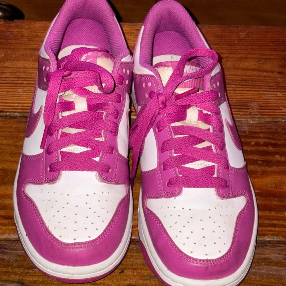 Nike Pink and White Shoes